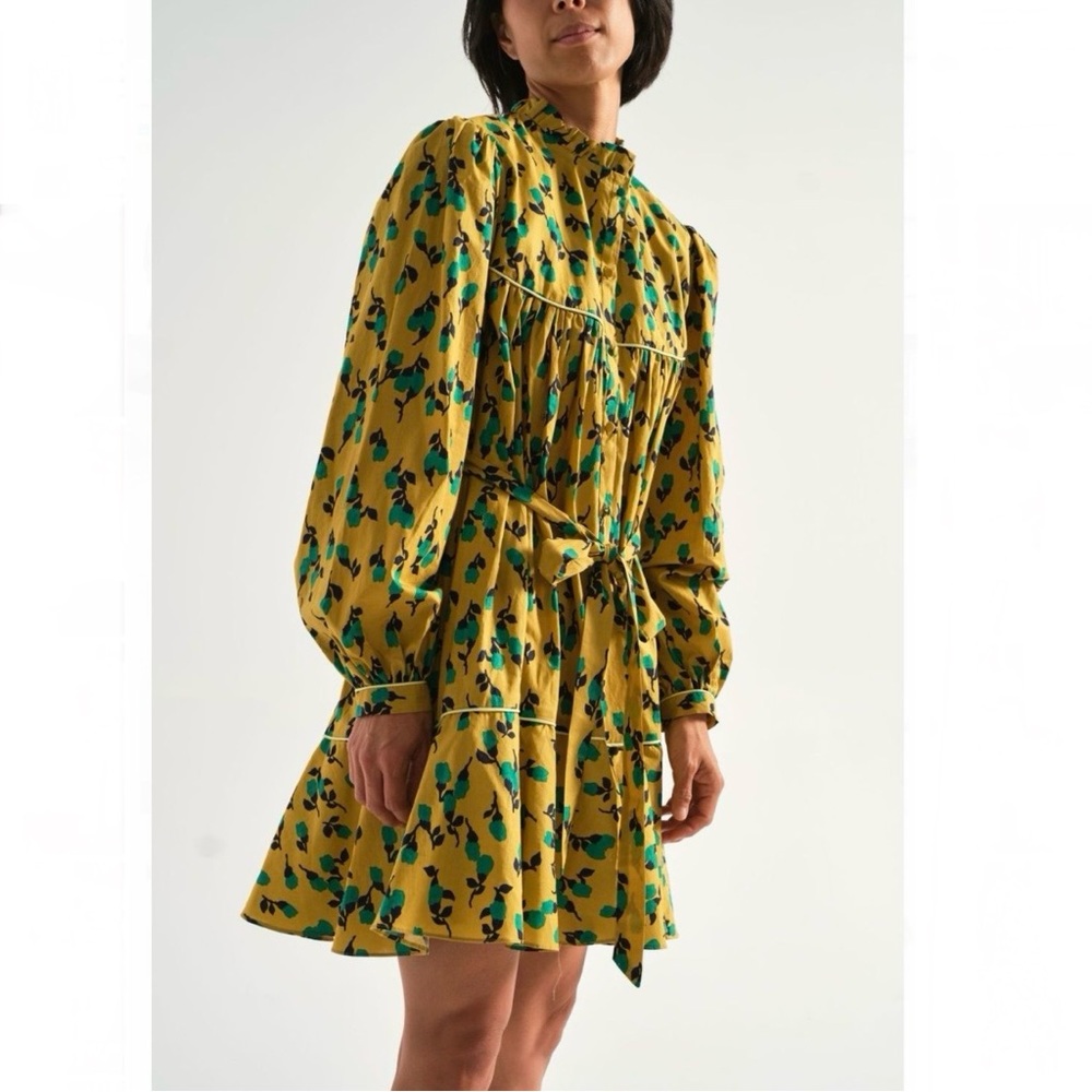 Rachel antonoff drew dress in mustard tulip - Picture 7 of 14